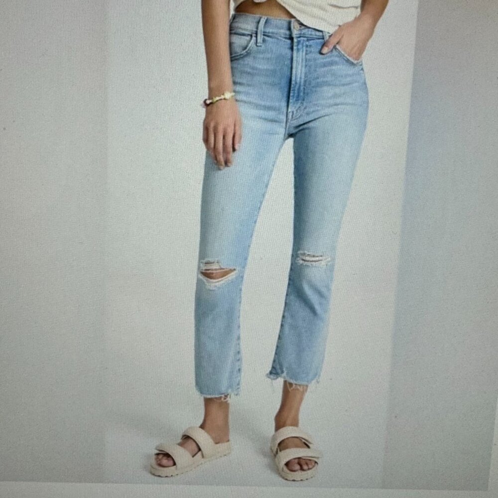 Mother Hustler Ankle Chew Petal Plucker Jeans 24